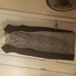 Black and White Intricate Print Dress